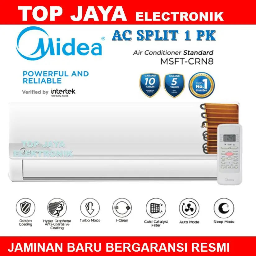 AC MIDEA 1PK NEW SERIES/MIDEA AC 1PK MSFT-09CRN8/MIDEA AC 1 PK NEW SERIES BERGARANSI RESMI