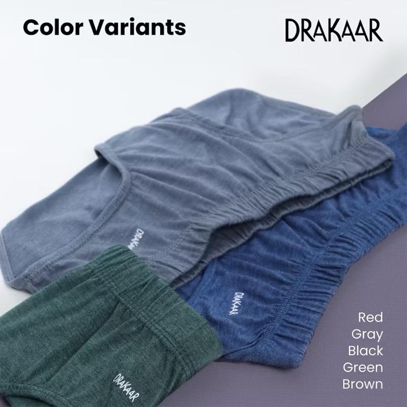 Celana Dalam Pria Drakaar 703 Bahan Katun Super Lembut Karet Anti Gatal  Cowok Segi tiga CD Pria [1 Box isi 3 Pcs] Nyaman Dewasa 6