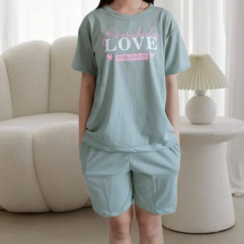 SETELAN PENDEK LD 110 WANITA BAHAN BABYTERRY 3