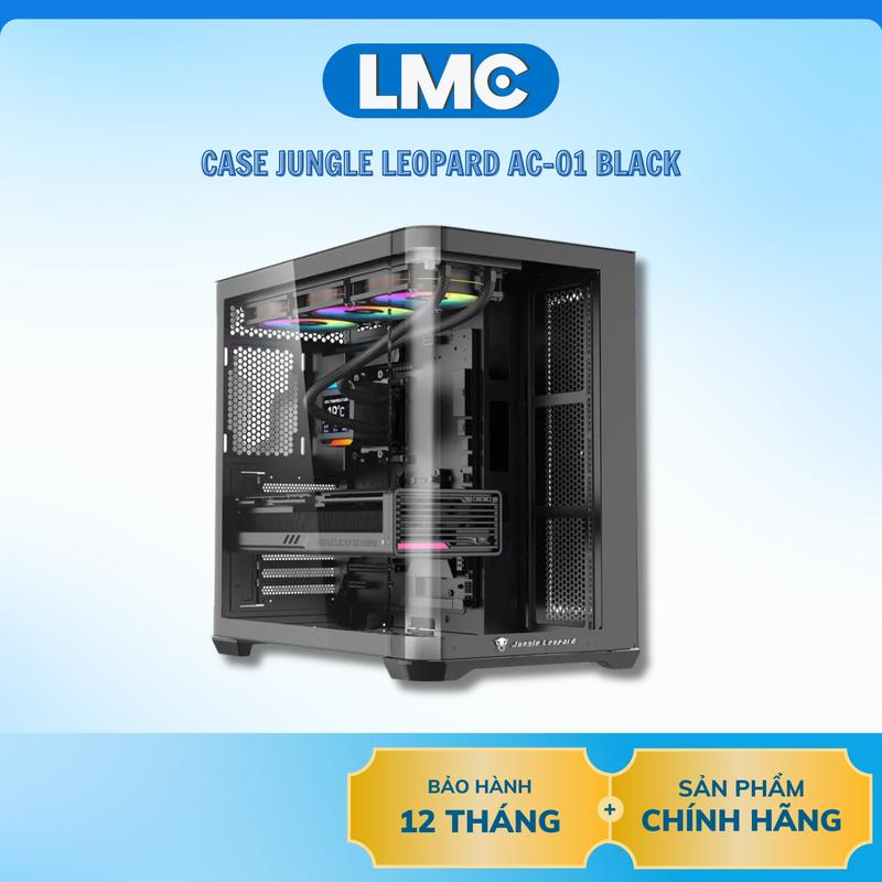  Vỏ case bể cá kính cong Jungle Leopard AC-01  Đen   Trắng - EATX   ATX   mATX   iTX - Chưa gồm fan  