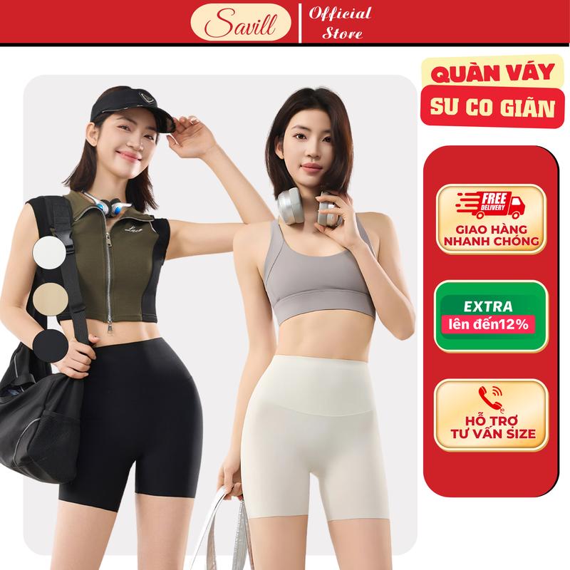 Quần Lót  Nữ  mặc váy cạp cao, Quần đùi mặc trong váy chất su mềm mịn thoáng mát SAVILL V8941 sang trọng năng động chỉ giặt tay