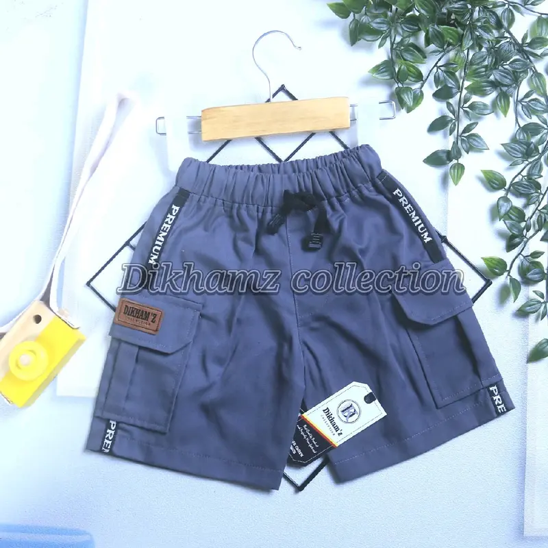 Dikhamz collection  - Celana Cargo Anak Strip-z/ Celana Anak/ Cargo Anak/ Celana Anak Cargo/ Celana pendek anak 5