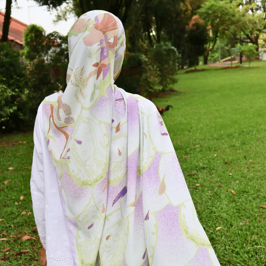 Wanita Nusantara Terakhir Series | Serene Satin Shawl | 200cm x 70cm