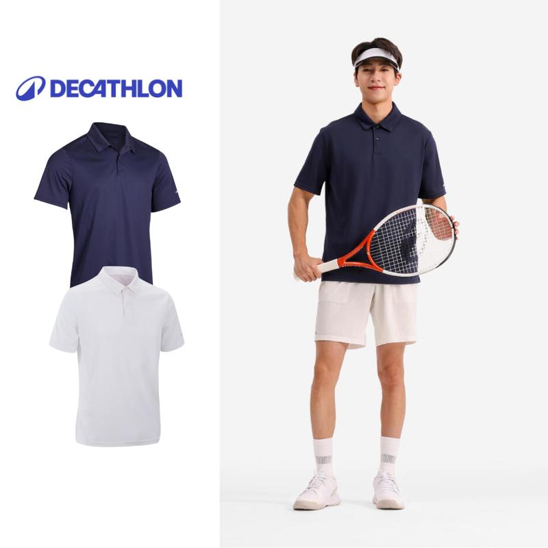 Áo Polo thun thể thao thoải mái chơi Pickle ball, tennis, cầu lông, bóng bàn Dry 100 cho nam - 8336032 8336028