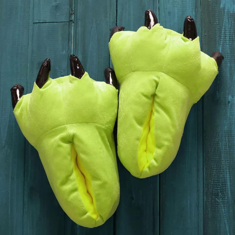 Product Introduction of Cartoon Animal Shoes Paw Shoes Autumn and Winter Lovers Bag with Warm Shoes Men and Women Children Monster Home Shoes 13