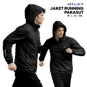 Jaket Olahraga Parasut Premium Pria Wanita / Jacket Running Sauna / Atasan Lari Gym Sepeda