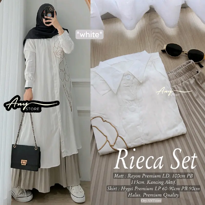 SETELAN TUNIK SET ROK RIECA PREMIUM QUALITY ORI ANYstore 1