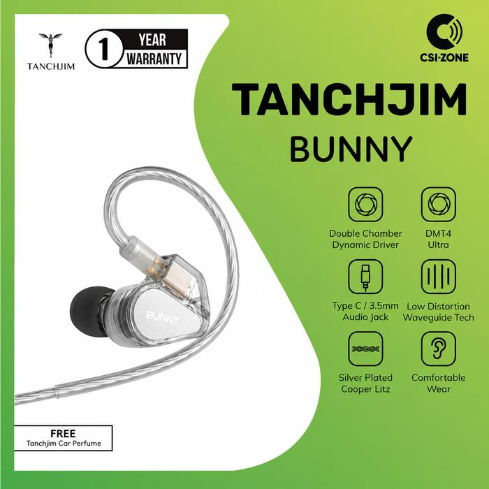 Gambar Tanchjim Bunny DMT4 Ultra Dynamic Driver Earphone In Ear Monitor With Microphone dari CSI-ZONE Kota Administrasi Jakarta Pusat Tokopedia