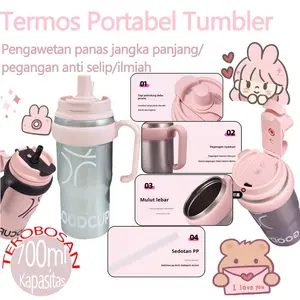 【COD】Tumbler Tahan Panas Dingin 24 Jam / Termos cerat minum ganda / Botol Minum Hot & Cold Vacuum Flask BPA-Free / Tumbler Mug Stainless Coffee Mug