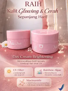 Nee.Mas Day Cream Brightening Skin Dengan UV Filter & Rainbow Algae Mencerahkan Melembapkan & Melindungi Dari Penuaan Dini Niacinamide