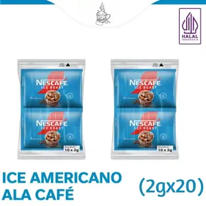 Nescafe Ice Roast Kopi Instan Americano Kemasan 20 sachet x 2g Coffee