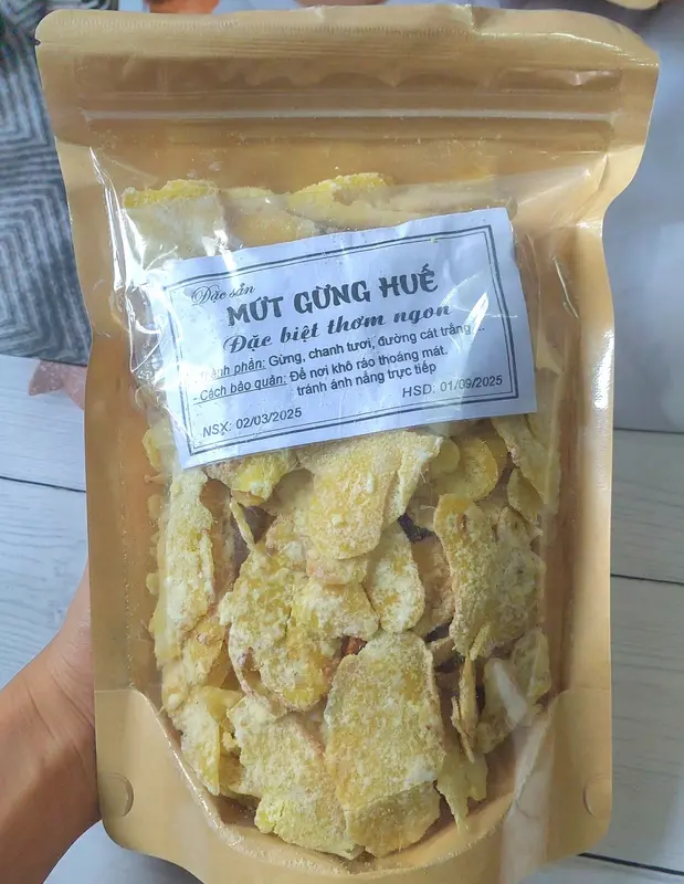 Gói 500g Mứt Gừng Ta, Mứt Tết - Cay, Snack, Thơm 2