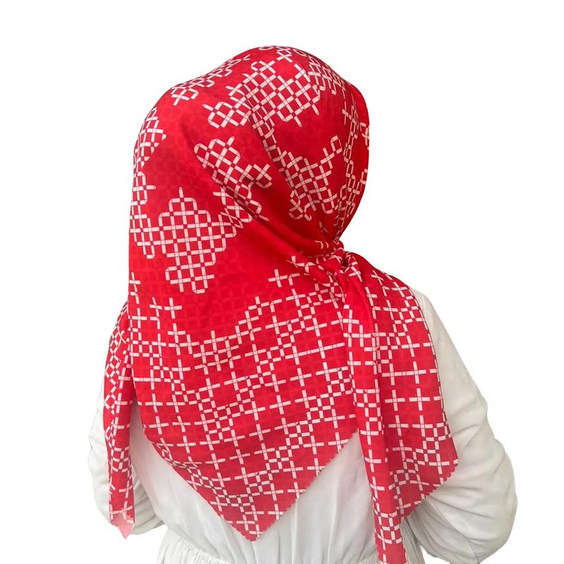 Jilbab segi empat merah putih 17an 2