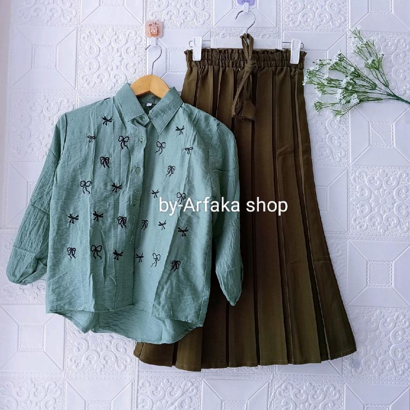Setelan Blouse dan Rok Pololinen dan Wood Korea untuk Anak 8-11 Tahun - Fashion 3