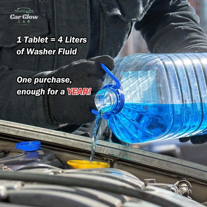 [Acid Rain Shield] Concentrated Wiper Washer Fluid Tablets/Wiper Fluid/ 1*Tablet = 4L Windshield Washer Fluid / Limited B1T1 Includes 12*Tablets / COD / Car / Auto / Motorcycle / Glass Cleaner / Shampoo / Car Wash/ Windshield wiper fluid / Foam / Wax