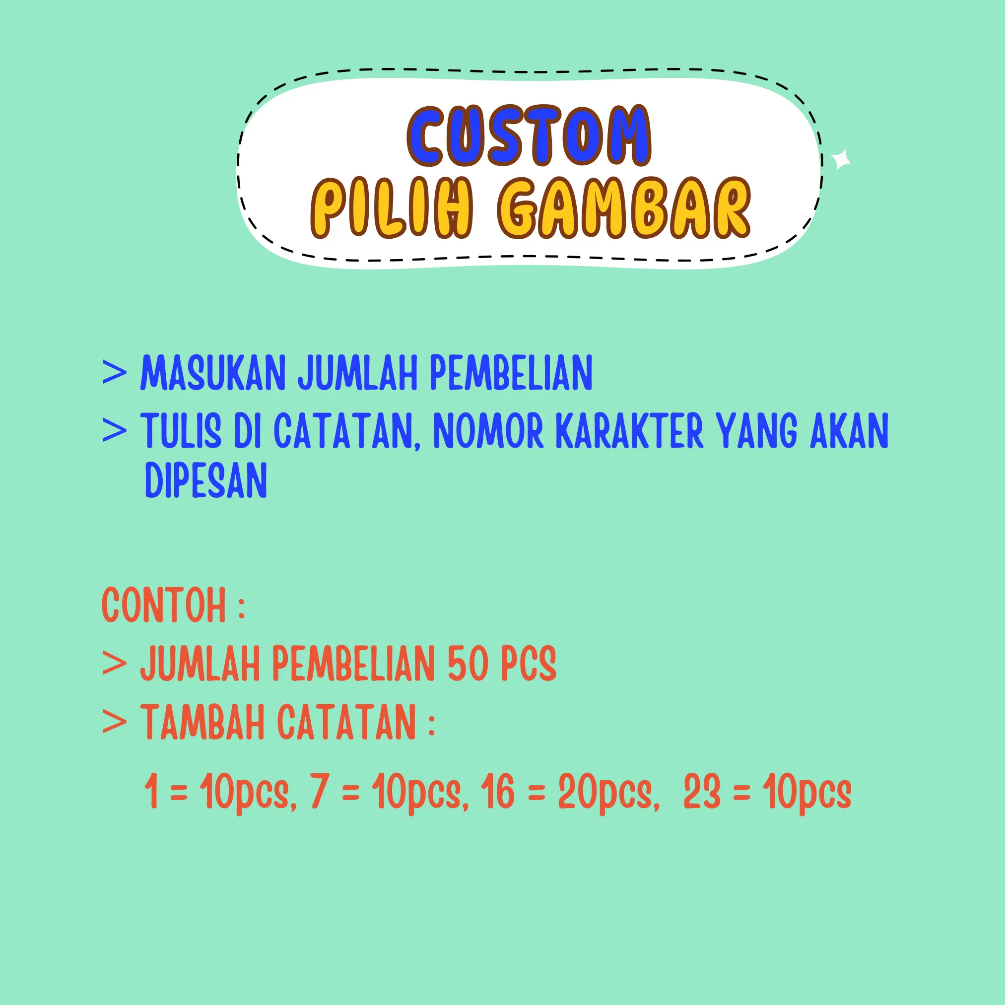Custom Pilih Karakter