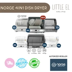 Norge 4 in 1 Table Top UV Dish Dryer Mesin Sterilizer Pengering Rak Piring dengan UV