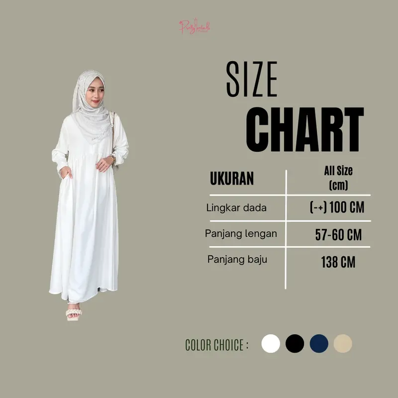 RAYA Dress Syari Fashion Wanita Muslim By Pretty Petals Gamis Lebaran Dewasa 1