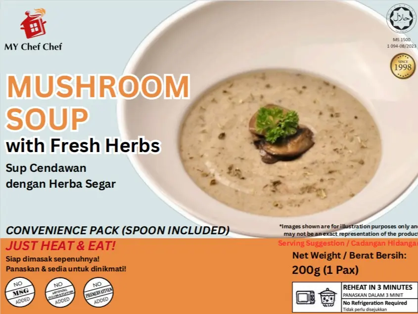 Instant Truffle Mushroom Soup with Fresh Herbs