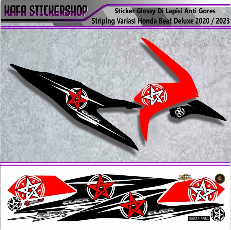 Product Introduction of Striping Tranparan honda beat deluxe sticker motif simple polet bintang styles 31