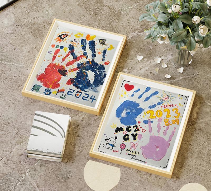 Product Introduction of DIY Photo Frame, Couple Handprint Photo Frame, Handprint Painting, Birthday Gift for Girlfriend, Girl's Confession Gift for Girlfriend, Valentine's Day Gift 1