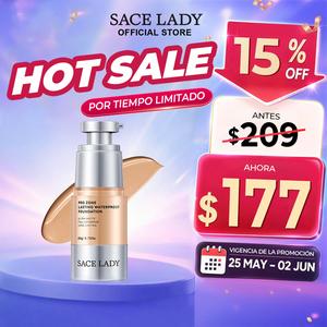 Hot Sale Sace Lady Base de Maquillaje Matte Líquida Impermeable Ultra Mate Cobertura Completa Controladora de Grasa Duración 24 Horas Libre de Crueldad 20g