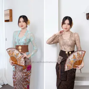 Kebaya brokat cantily Metalic Copper Atasan Kondangan