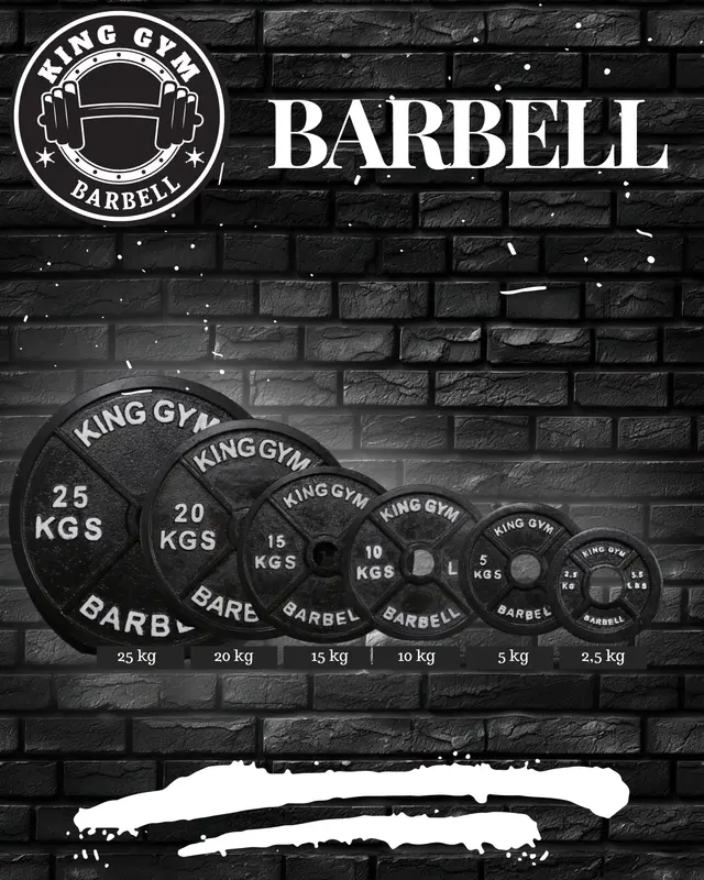 King Gym Barbell Olympic 220CM 5 CM Dumbell Bar Chrome - Besi Chrome Import Otot 2