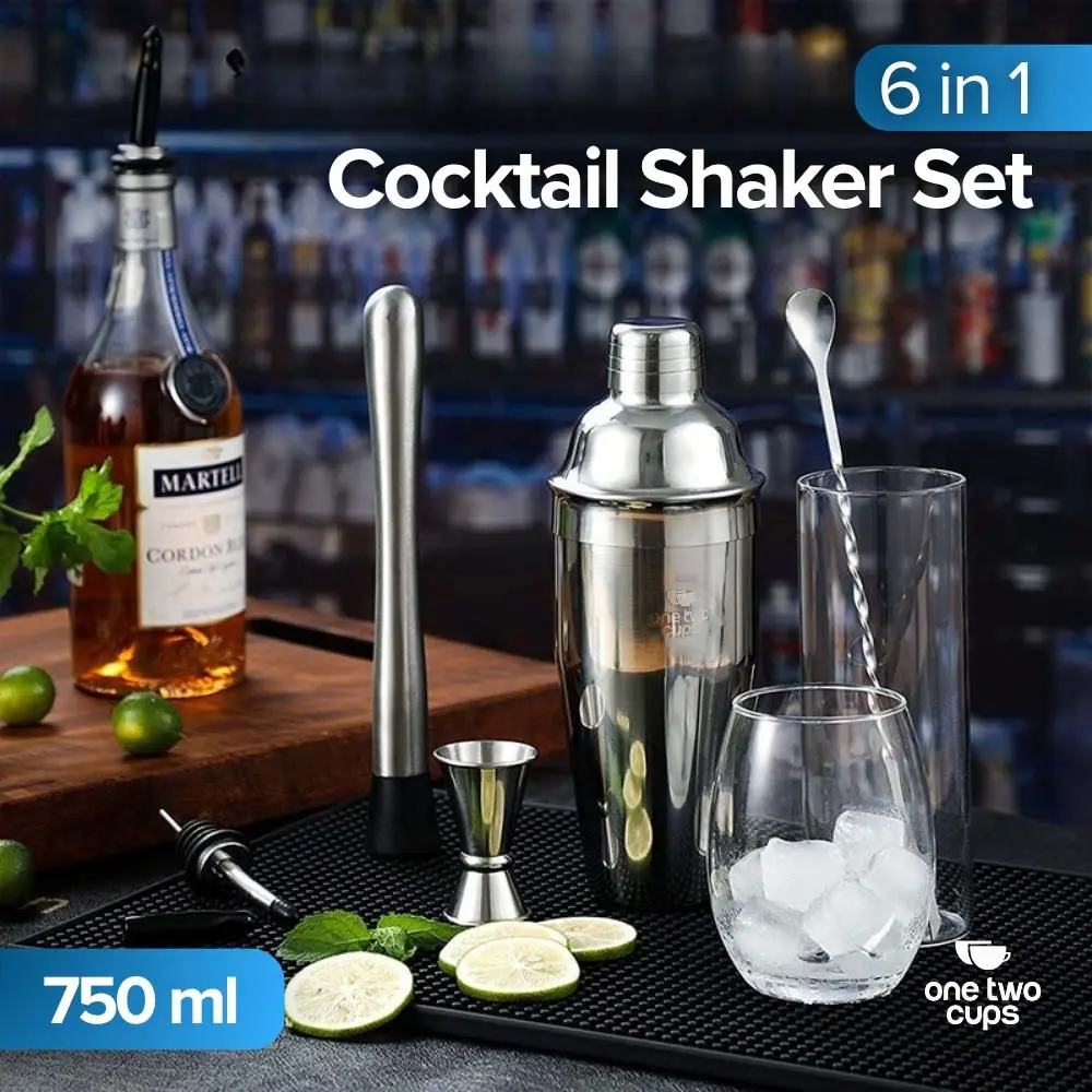 Mutiara Mall - Cocktail Shaker Set | Alat Bartender Lengkap | Shaker Jigger 750ml