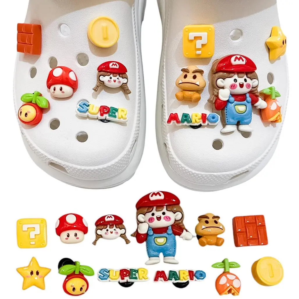 Premium Aksesoris Jibbitz Sandal 1 Set Pin Charm Mario Super