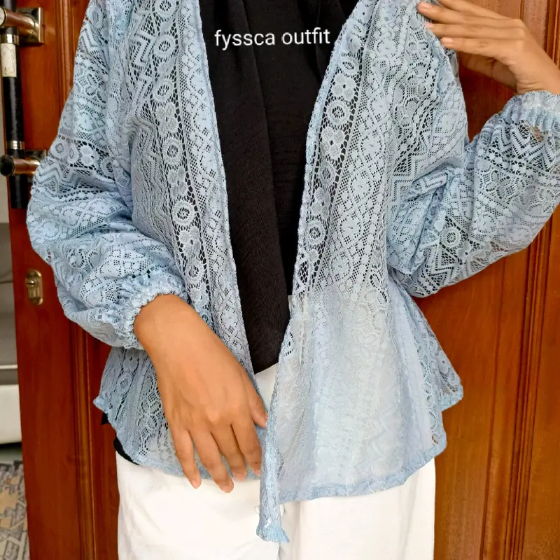 malika vest / rompi brokat / kardigan outer brokat 5