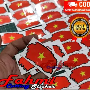 Sticker Stiker Vietnam Bendera Vietnam Cutting