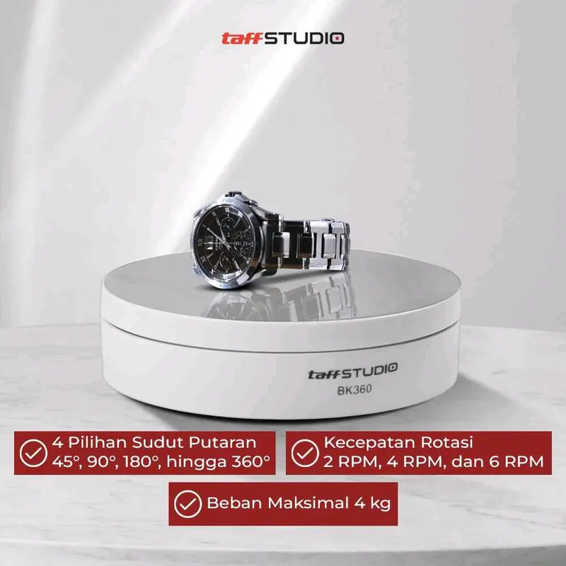 TaffSTUDIO Rotating Display Stand BK360 - Alas Putar Fotografi Profesional Holder 2