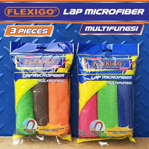 Kain Lap Microfiber Mobil Dapur Packing Sterile Super Serap Air 3pcs/pack Flexigo