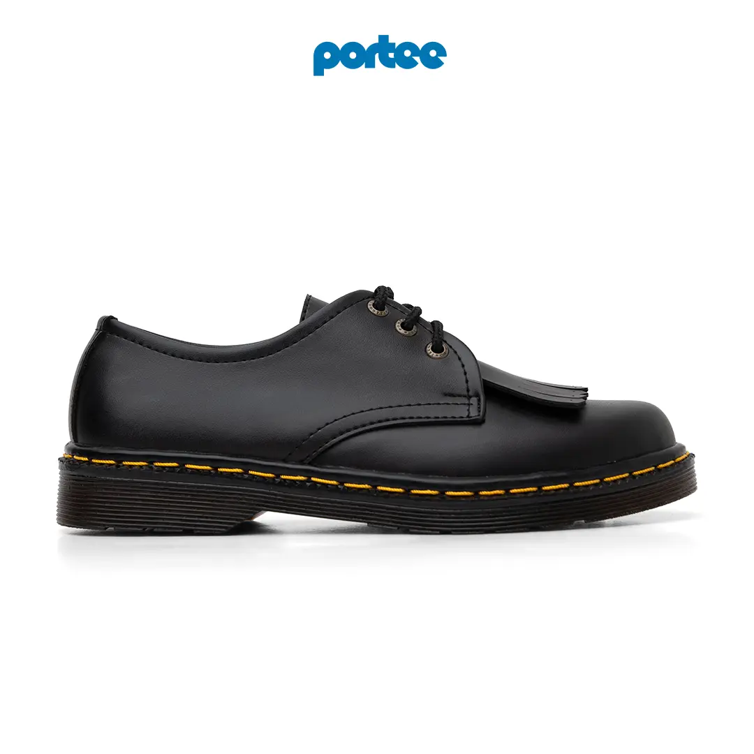 Porteegoods OG Derby Pria Kulit Microfiber Sepatu Nongkrong Sepatu Formal Sepatu Nikah Sepatu Kerja Sepatu Pantofel Sepatu Boots Sepatu Wisuda Shoes Hitam Sepatu Starboy