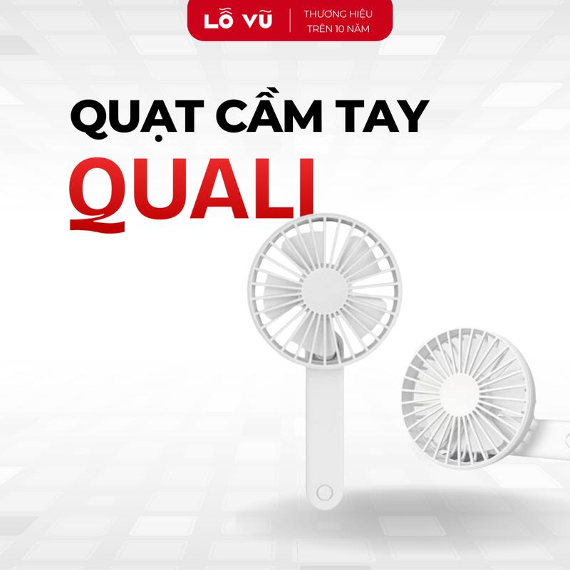 Quạt mini cầm tay Quali, Sạc tích điện, Gấp gọn 180 độ, Động cơ không chổi than - Lỗ Vũ 1, levu01