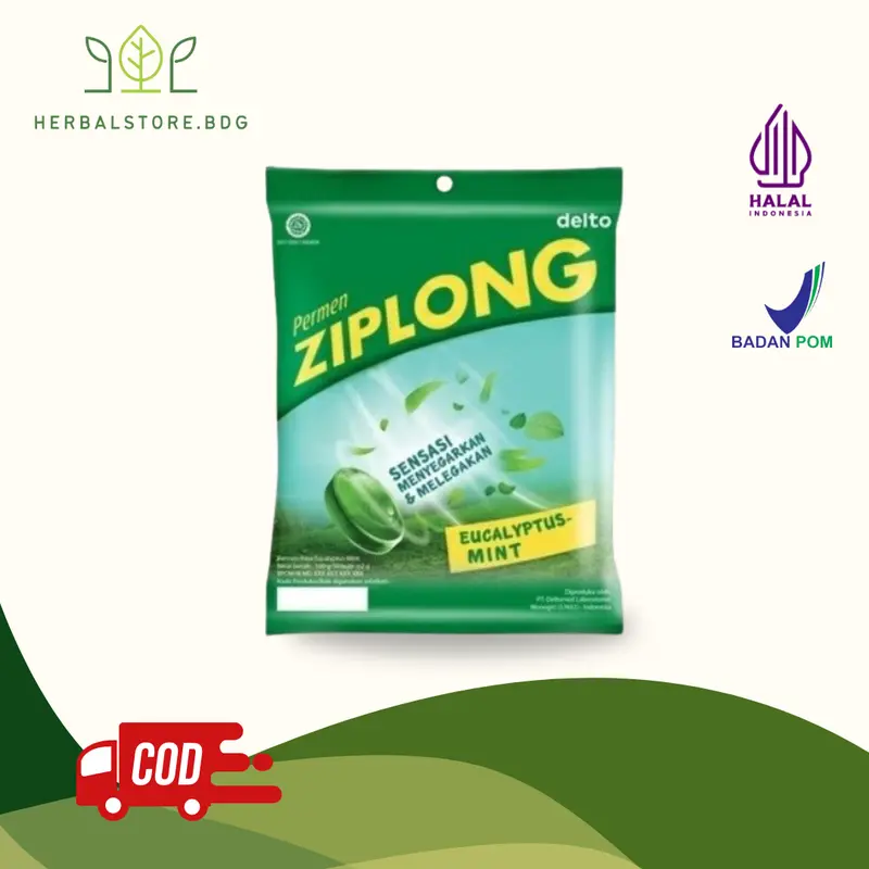 Permen Ziplong 1 Bag Isi 50 - Permen Pereda Tenggorokan Candy Mint Organik Food Manis 1