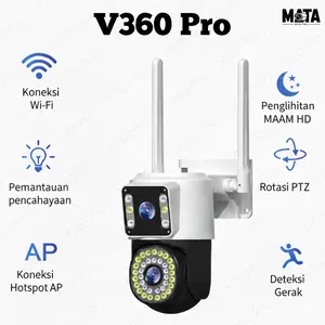 V360 Pro Kamera CCTV Dual Lensa HD 2.4GHz WiFi Outdoor IP66 | Tahan Air | Koneksi Jarak Jauh | Infrared Night Vision | Intelligent Camera