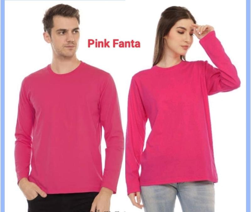 Kaos polos lengan panjang soft katun combed 30s  - Kaos oblong panjang cotton combed 30s - kaos warna warni lengan panjang 7