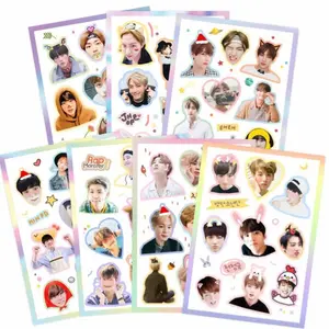 STIKER BEST SELLER STICKER BTS UN CUT  A6 BANGTAN BOYS TAEHYUNG JUNGKOOK JIMIN JIN JHOPE RM SUGA EMOTICON EMOT CUTE Paper Stationery
