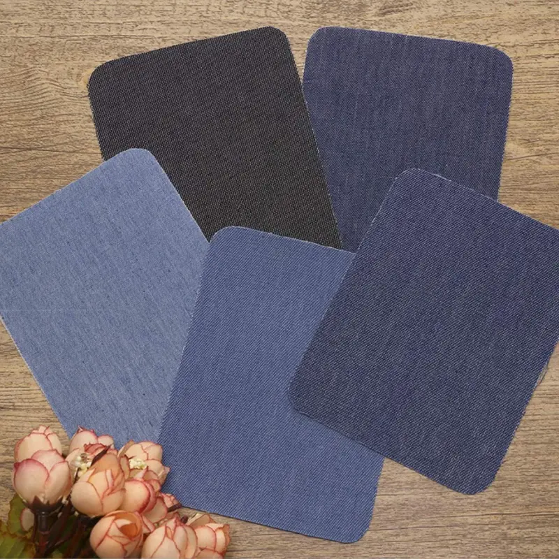 Kain Tempelan tambal Jeans lubang Tidak Menjahit Tanpa Jahit sticker celana tinggal setrika aja Iron-On Patch baju lubang denim kulot sobek permak bisa dicuci aman ripped jaket hias dekorasi hiasan aksesoris diy unik