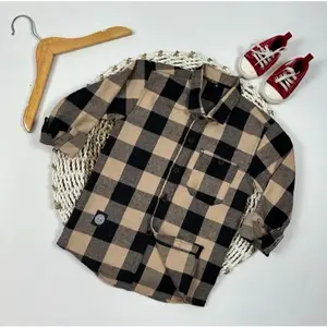 Baju Kemeja Flanel Anak Usia 2-10 Tahun Kotak Kotak Murah Fashion Laki Laki Perempuan Katun Flanel Tebal Jahitan Rapih Kancing Hidup Kualitas Distro