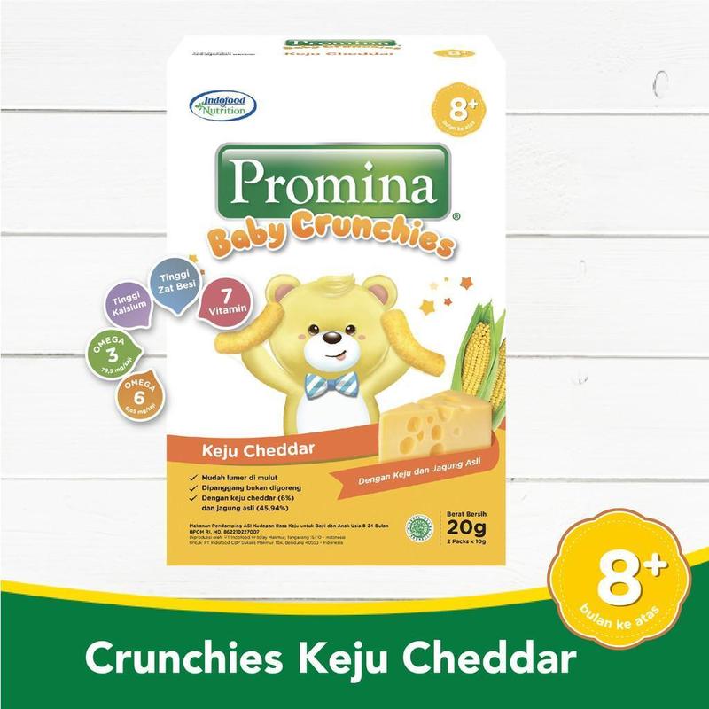 Yuna Baby - Promina Baby Crunchies Snack Cemilan Bayi Anak 8 Bulan Ke Atas Rasa Keju Rasa Rumput Laut Rasa Krim Ayam Brokoli 20 Gr 4