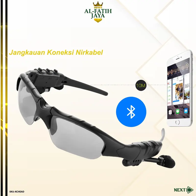 Kacamata Hitam Headset Bluetooth MP3 Wireless Sunglasses Earphone Sterreo Wireless Kaca Mata Olah Raga 4