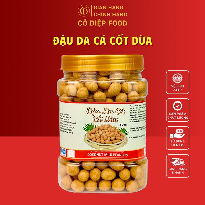 500Gram Đậu Phộng Da Cá Cốt Dừa - Cô Diệp