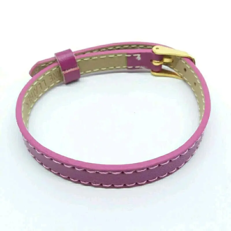Gelang Gesper Kulit Gelang Sabuk Pria  Wanita free Karet Pembatas Liontin 5