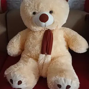 Boneka Tedy Bear Syal Telapak XL 70 cm