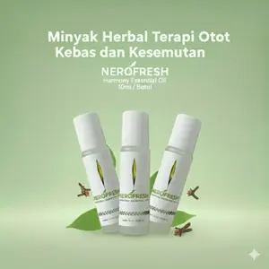 Paket 3 Nerofresh Minyak Aromaterapi - Redakan Gejala Neuropati Diabetes & Otot Kaku - Isi 10mL Terdaftar BPOM - Menthol & Olive Oil - Tekstur Ringan Cepat Meresap - Pengiriman 24 Jam