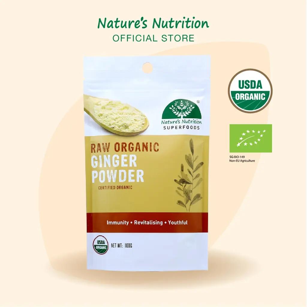 Nature's Nutrition Raw Organic Ginger Powder 100g