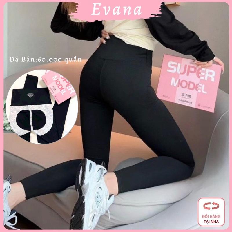  QLG01 Đẹp QC Quần Legging Dài 6.0 Su Đúc Gen Bụng Nâng Vòng 3 co dãn dễ chịu cạp cao cho Nữ Full Box Nhung đồ bó